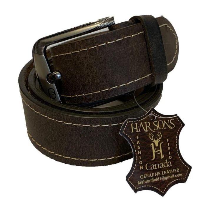 brown leather belt for men