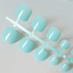 bright green acrylic fake nails