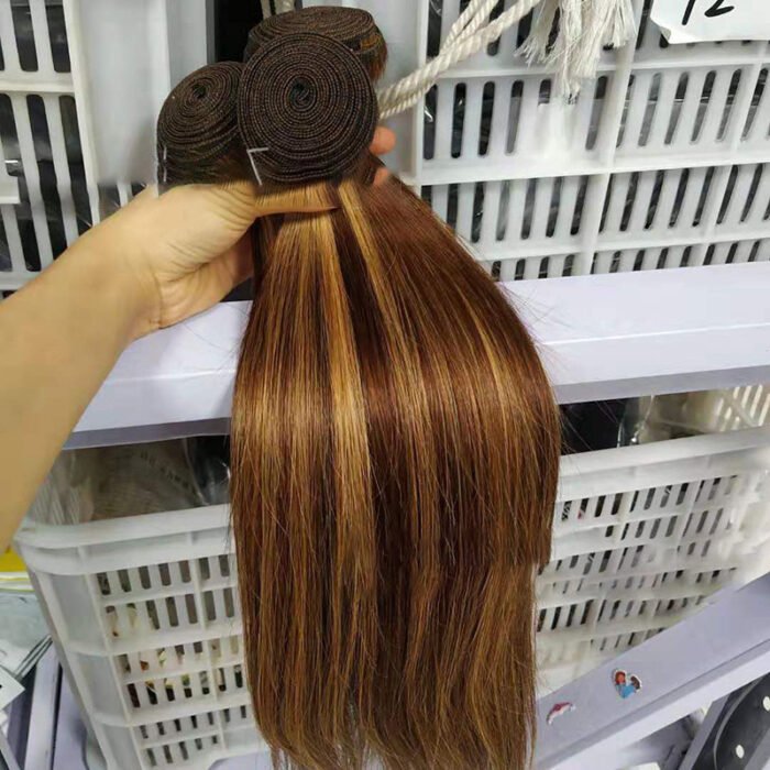 Brazilian Human Hair Bundles with Closure – Straight 8-30" - Image 5