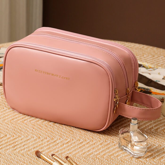 PU Cosmetic Travel Bag - Large Capacity Waterproof Makeup Case - Image 8