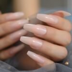 Nude Extra Long Fake Nails - Glossy 24pc Set - Image 2