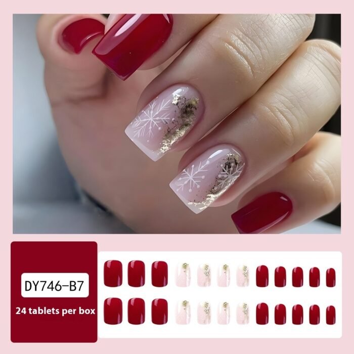 Christmas Fake Nails - Festive Nail Stickers - Image 2