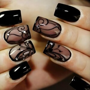 black vine nails
