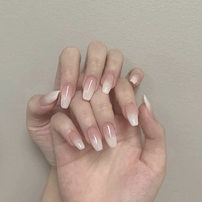 Wearable False Nails - Ballet White Gradient - Image 2