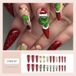 Christmas Fake Nails - Festive Nail Stickers - Image 9