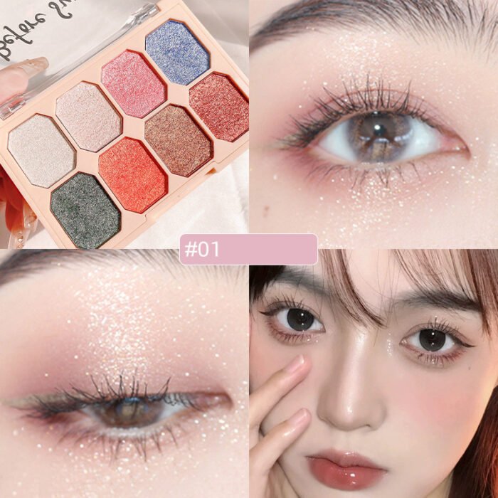 Pearl Milk Tea Eyeshadow Palette – 8 Matte & Shimmer Shades - Image 5