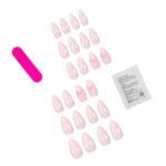 French Sweet Removable Fake Nails - Bow Design - Image 4