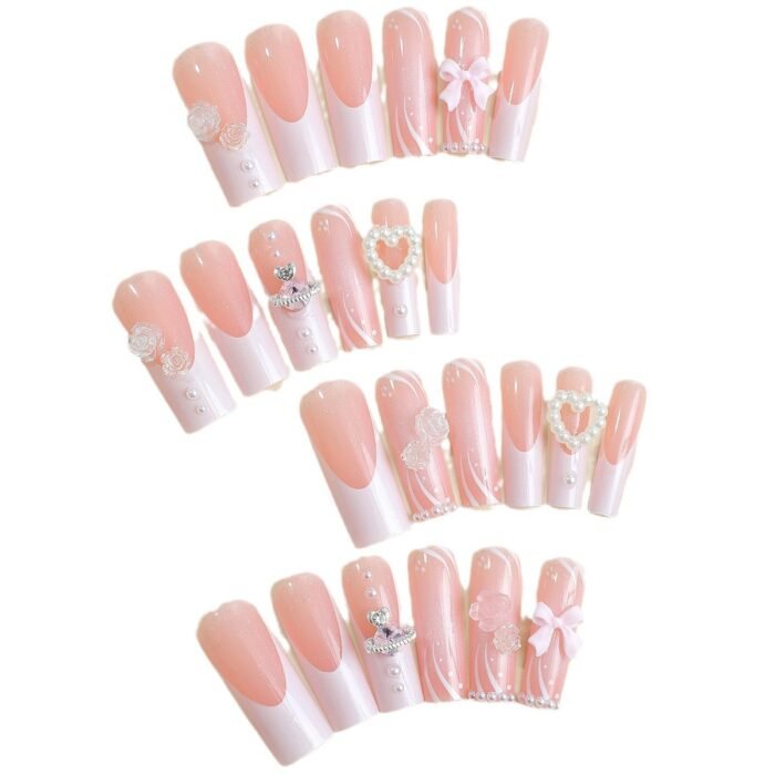 Flower Bow Tie Nails - Fashion Personality Set - Image 4