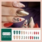 Christmas Fake Nails - Festive Nail Stickers - Image 7