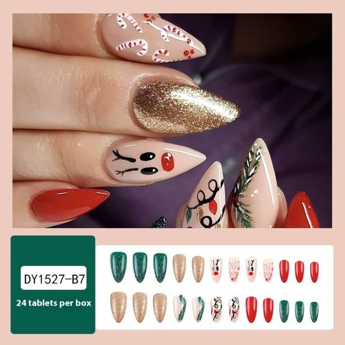 Christmas Fake Nails - Festive Nail Stickers - Image 7