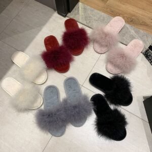 furry sandals for women