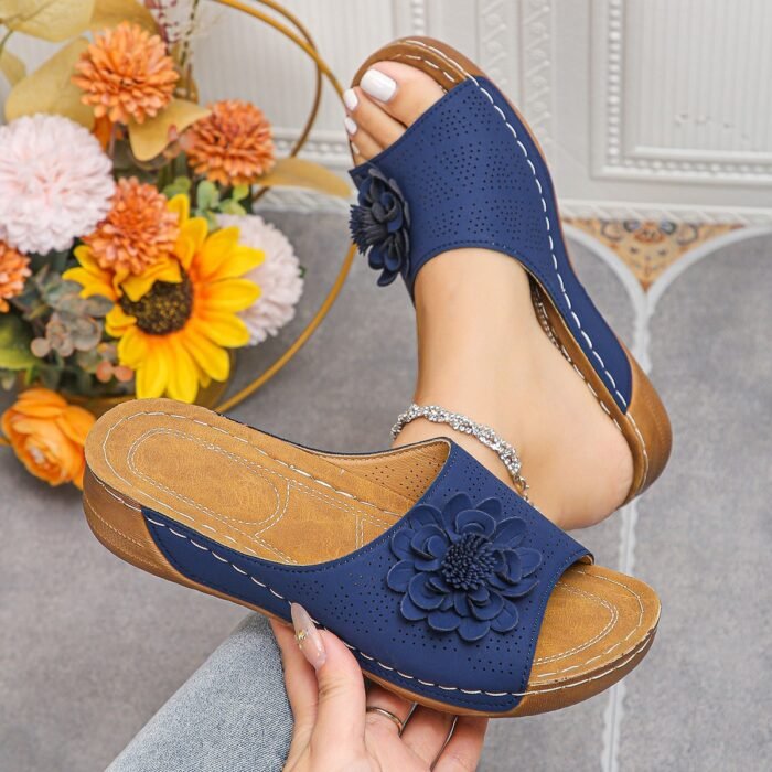 Stylish Flower Wedge Sandals for Women – Summer Fashion - Image 7