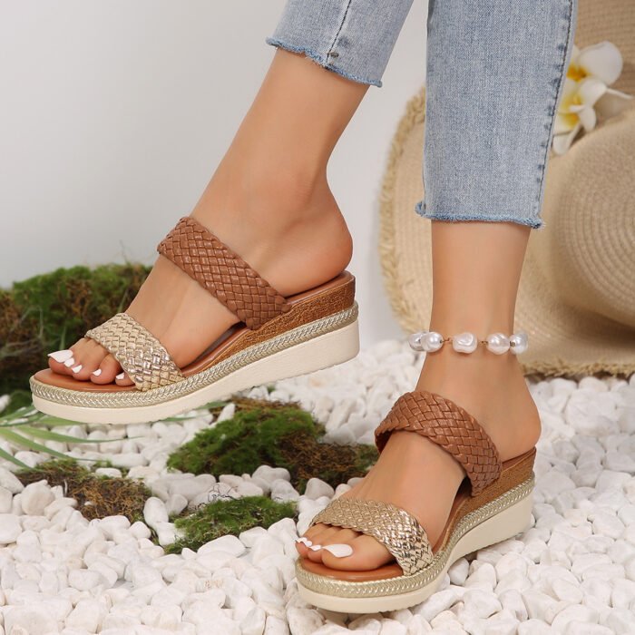 Stylish Plus Size Wedge Sandals for Women - Image 3