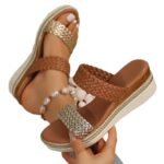 Stylish Plus Size Wedge Sandals for Women - Image 5