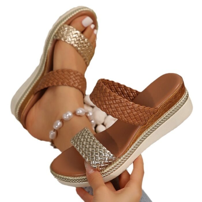 Stylish Plus Size Wedge Sandals for Women - Image 5