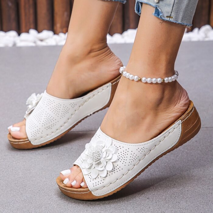 Stylish Flower Wedge Sandals for Women – Summer Fashion - Image 6