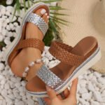 Stylish Plus Size Wedge Sandals for Women - Image 7