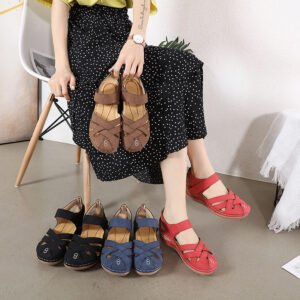closed toe wedge sandals