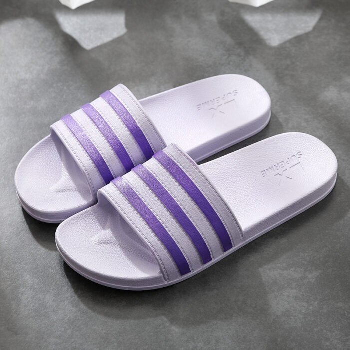 White Stripes Slippers – Comfortable Bathroom & Home Shoes - Image 7